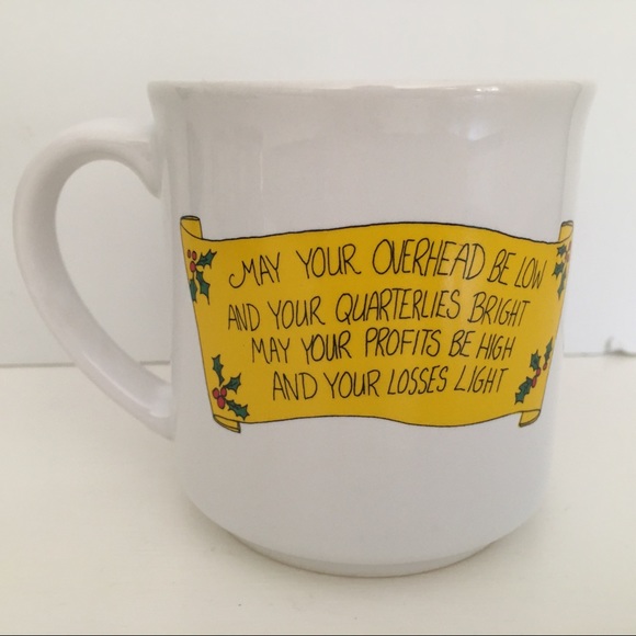 Vintage Christmas Mug Business theme Santa and reindeer John Richard Allen - Picture 4 of 14